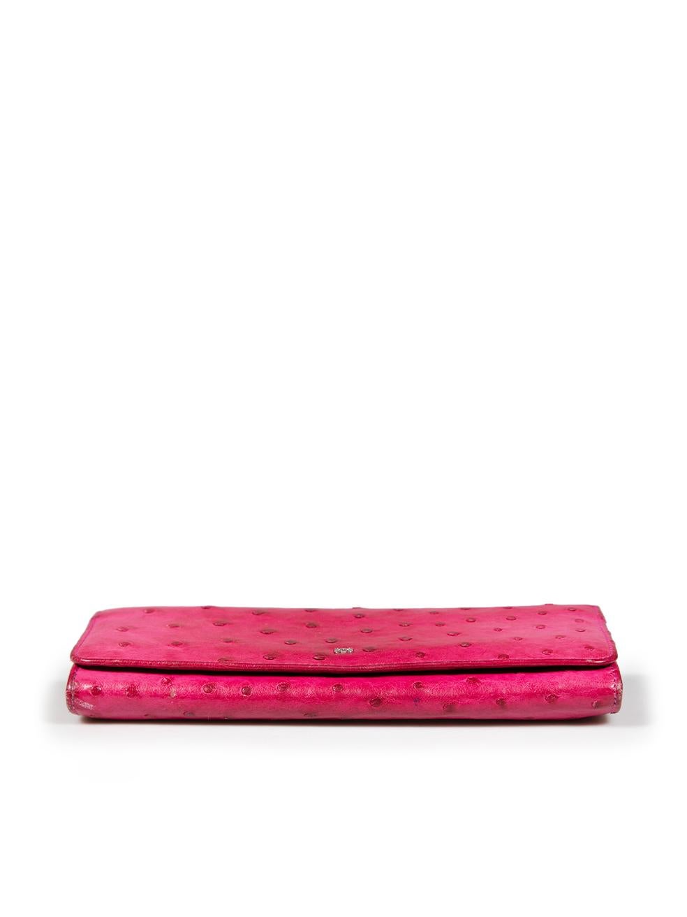 Women's Loewe Pink Ostrich Leather Wallet