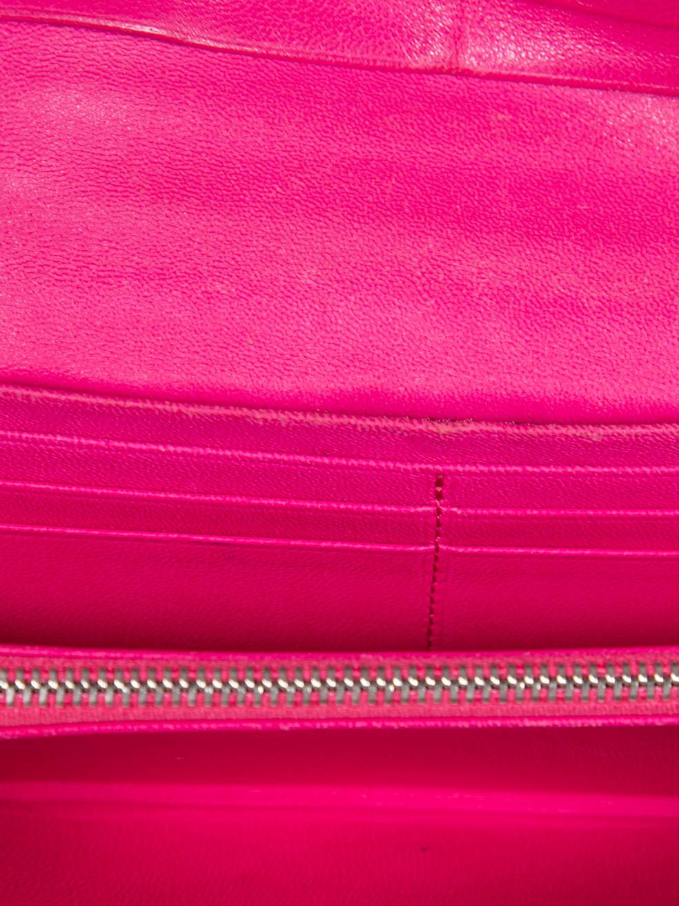 Loewe Pink Ostrich Leather Wallet 2