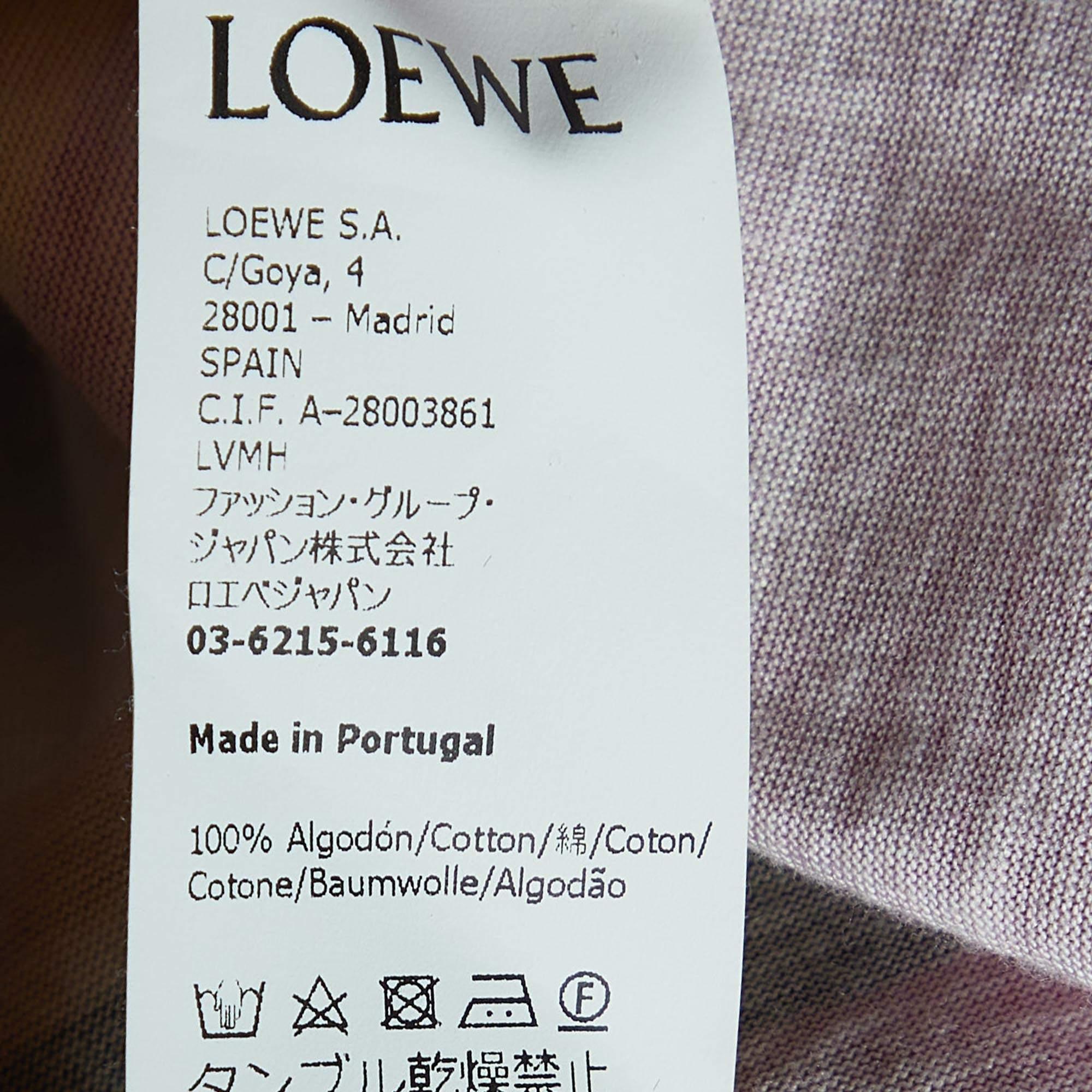 Loewe Pink Wallpaper Print Cotton Crew Neck T-Shirt S For Sale 1