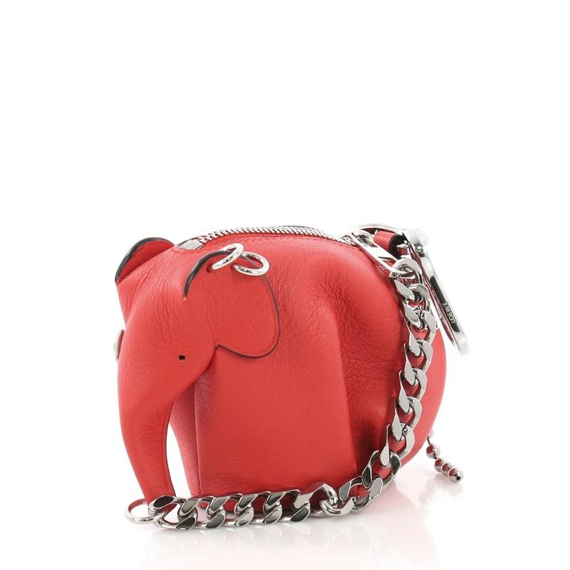 leather elephant keychain