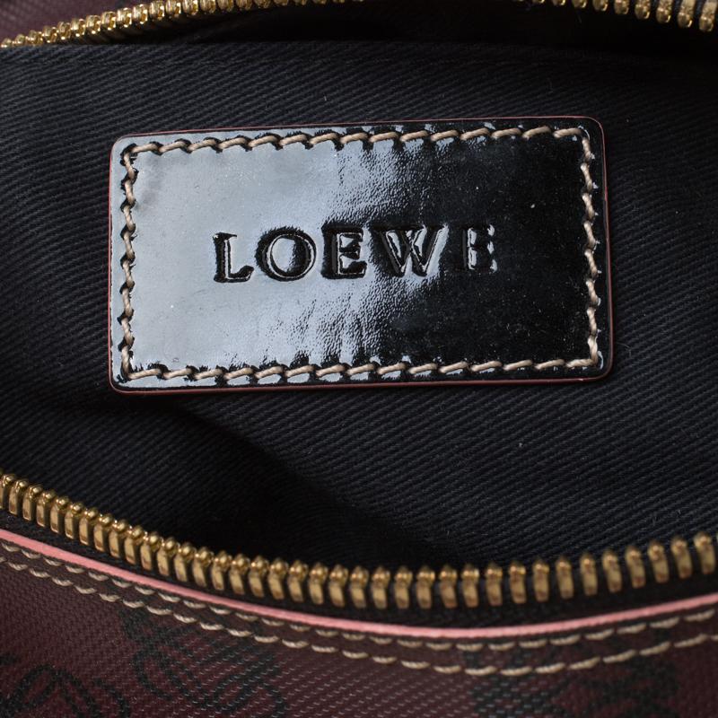 Loewe Purple/Black Momogram PVC and Patent Leather Satchel 3