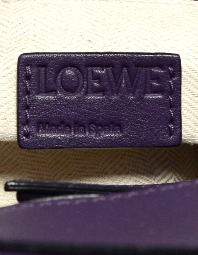 Loewe Purple Calfskin Leather Medium Puzzle Shoulder Bag w/ Crossbody ...