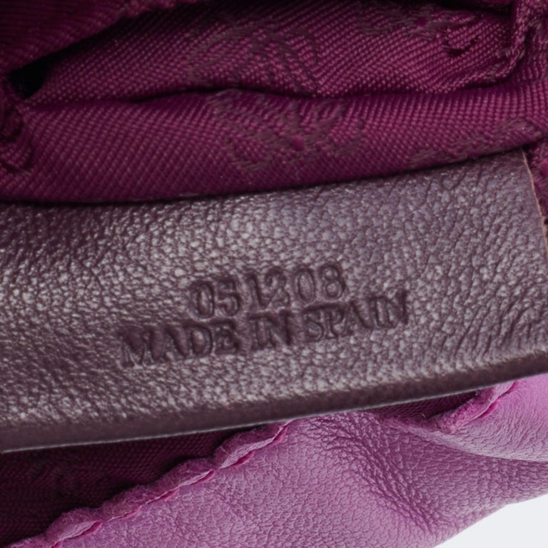 Loewe Purple Leather Flap Tassel Crossbody Bag For Sale at 1stDibs