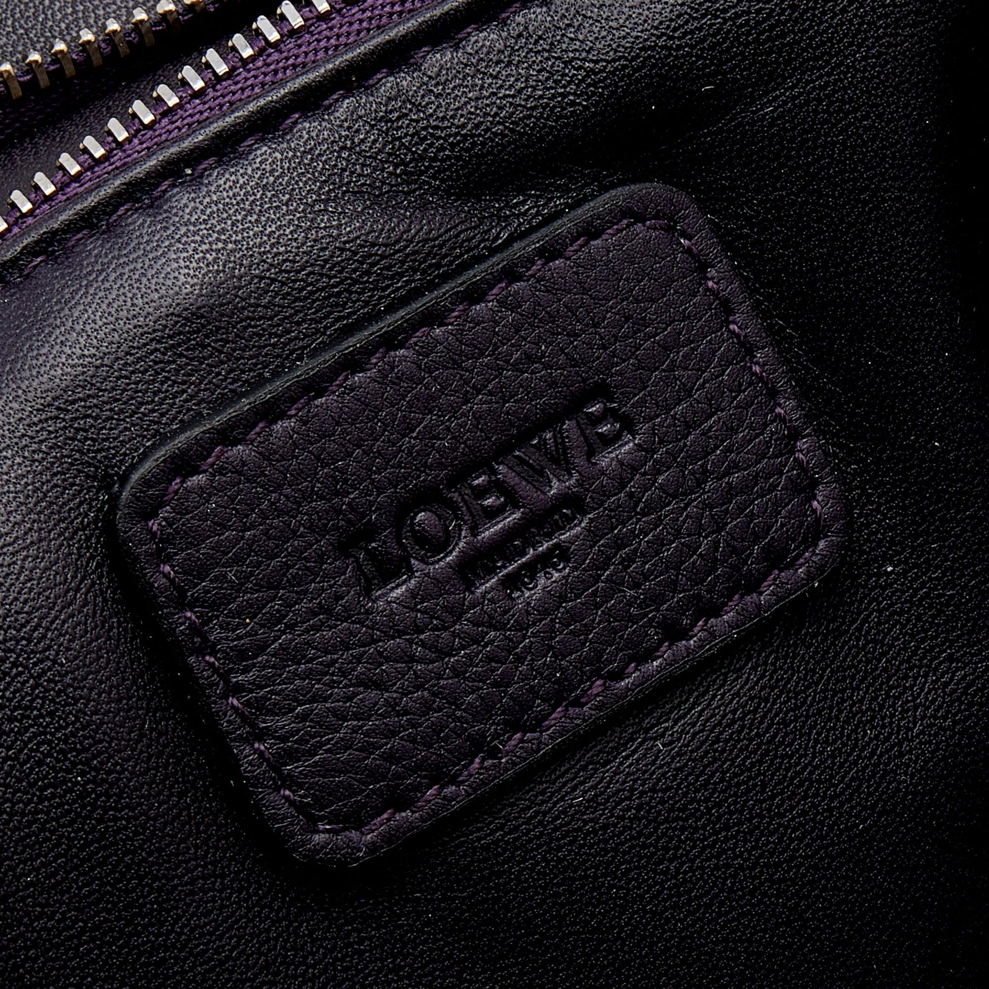 Loewe Purple Leather Wood Handle Amazona 36 Bag 2