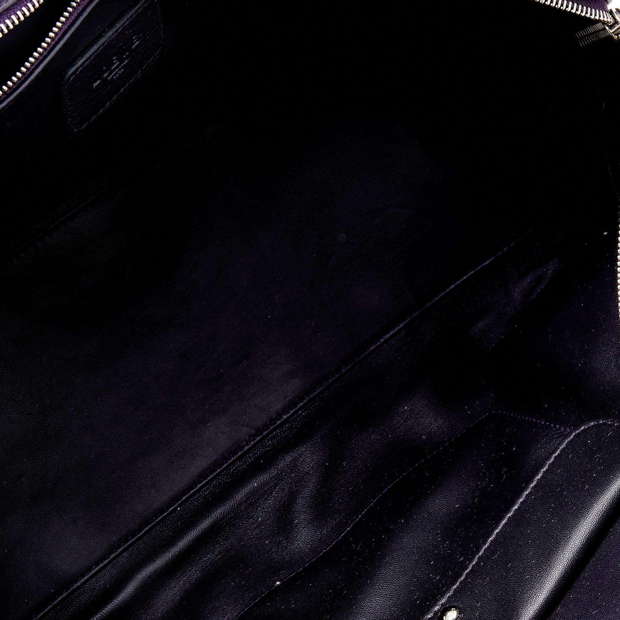 Loewe Purple Leather Wood Handle Amazona 36 Bag 1