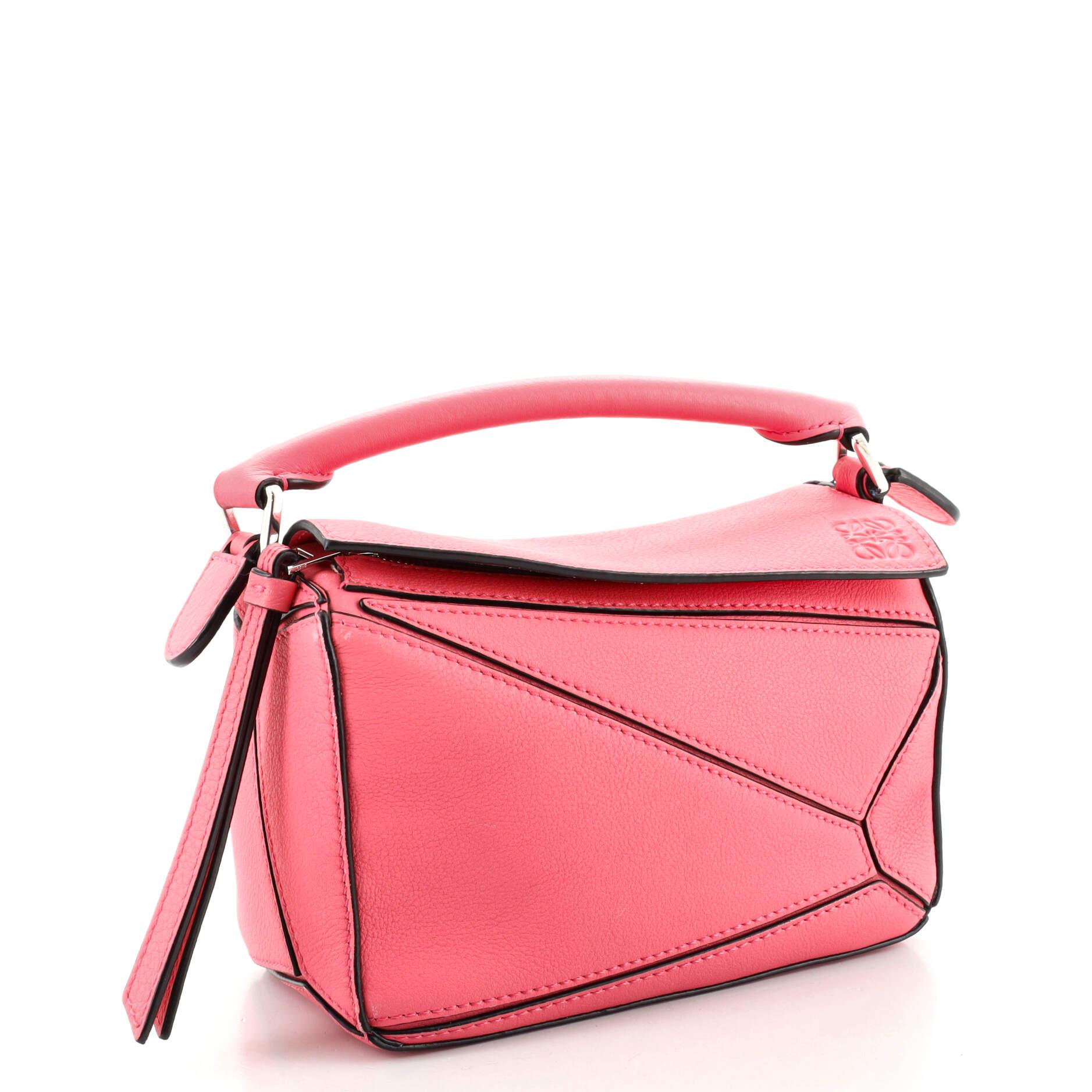 loewe pink puzzle bag