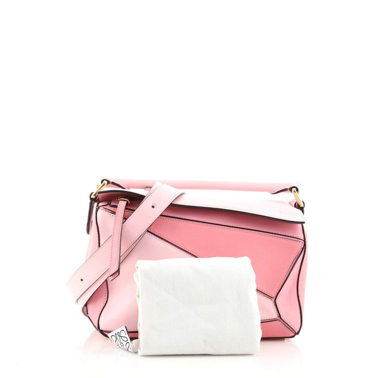 Puzzle leather handbag Loewe Pink in Leather - 37061672