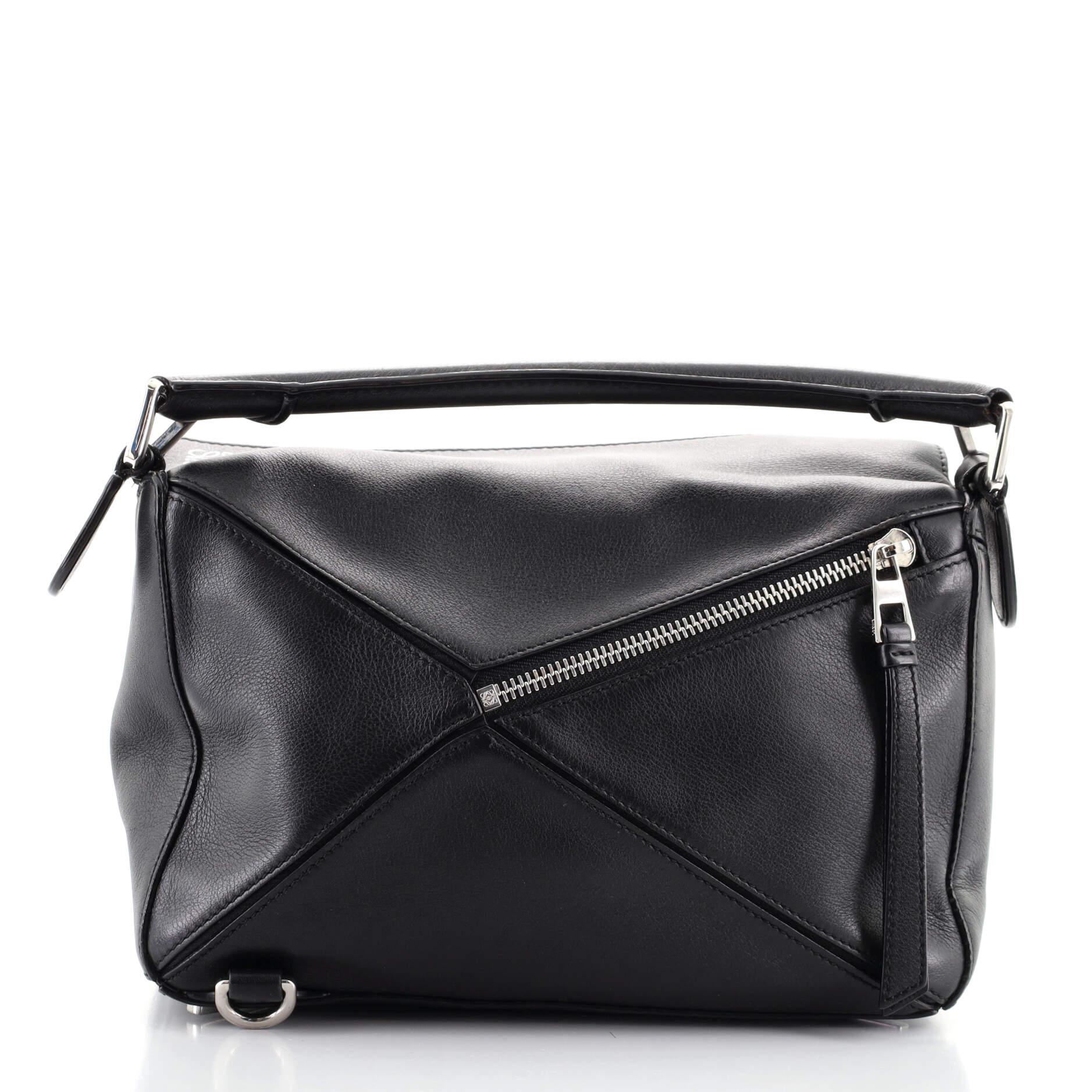Black Loewe Puzzle Bag Leather Small
