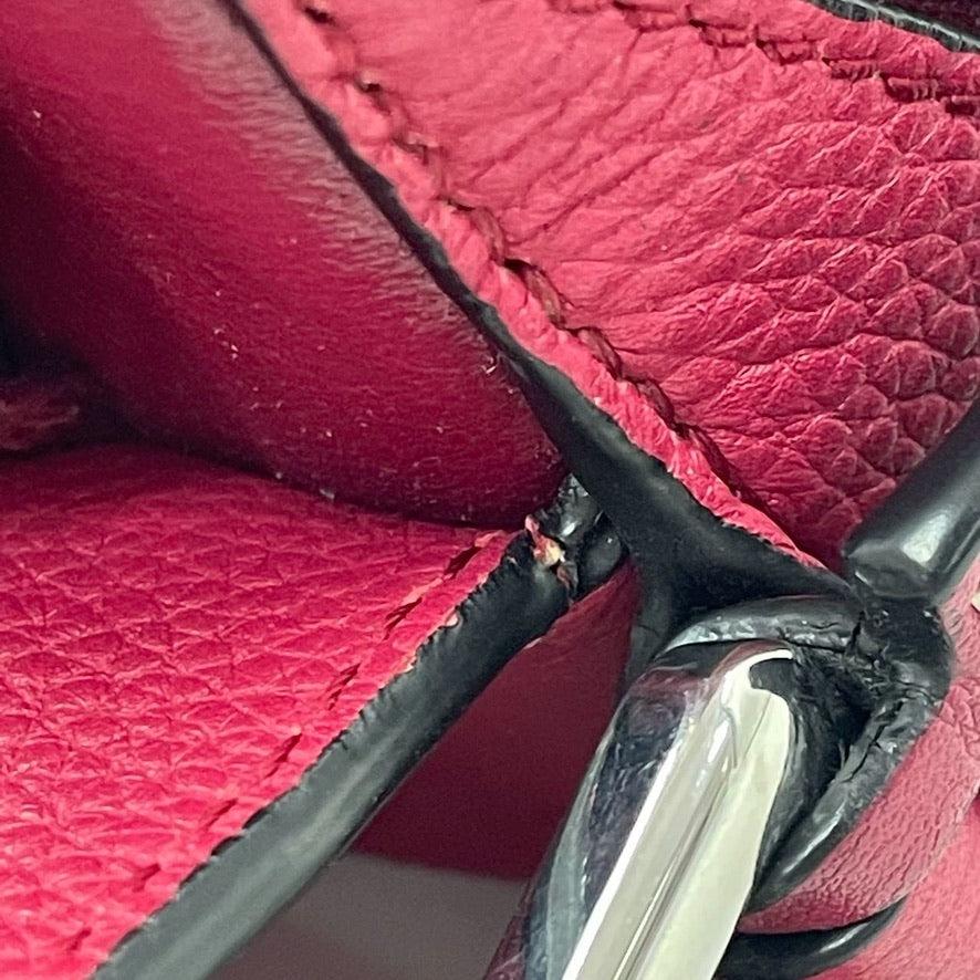Loewe Puzzle bag small raspberry pink leather 7