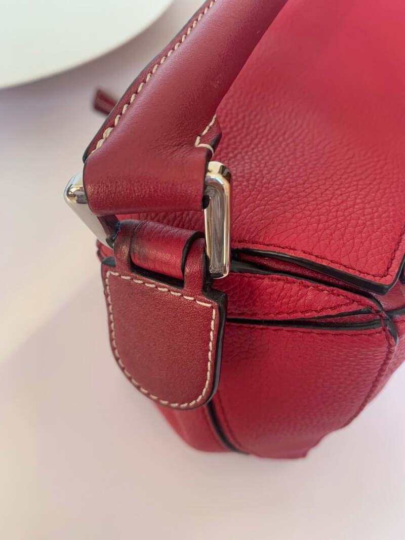 Loewe Puzzle bag small raspberry pink leather 11