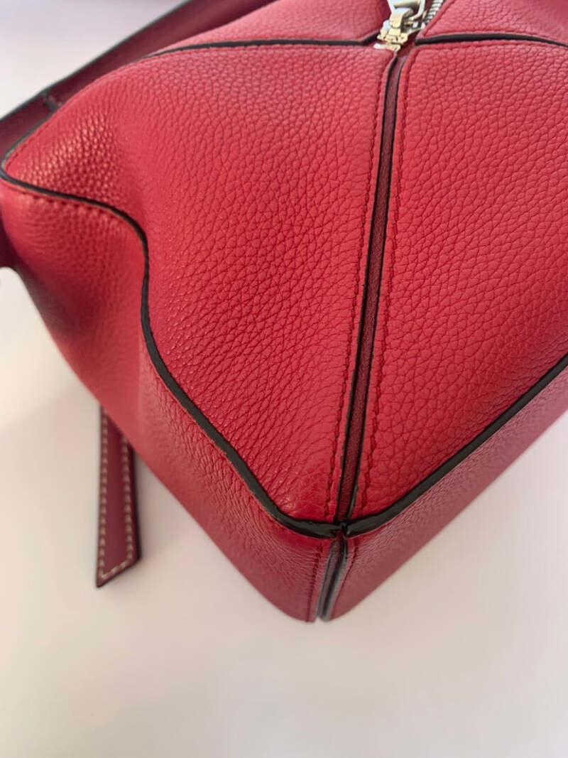 Loewe Puzzle bag small raspberry pink leather 12