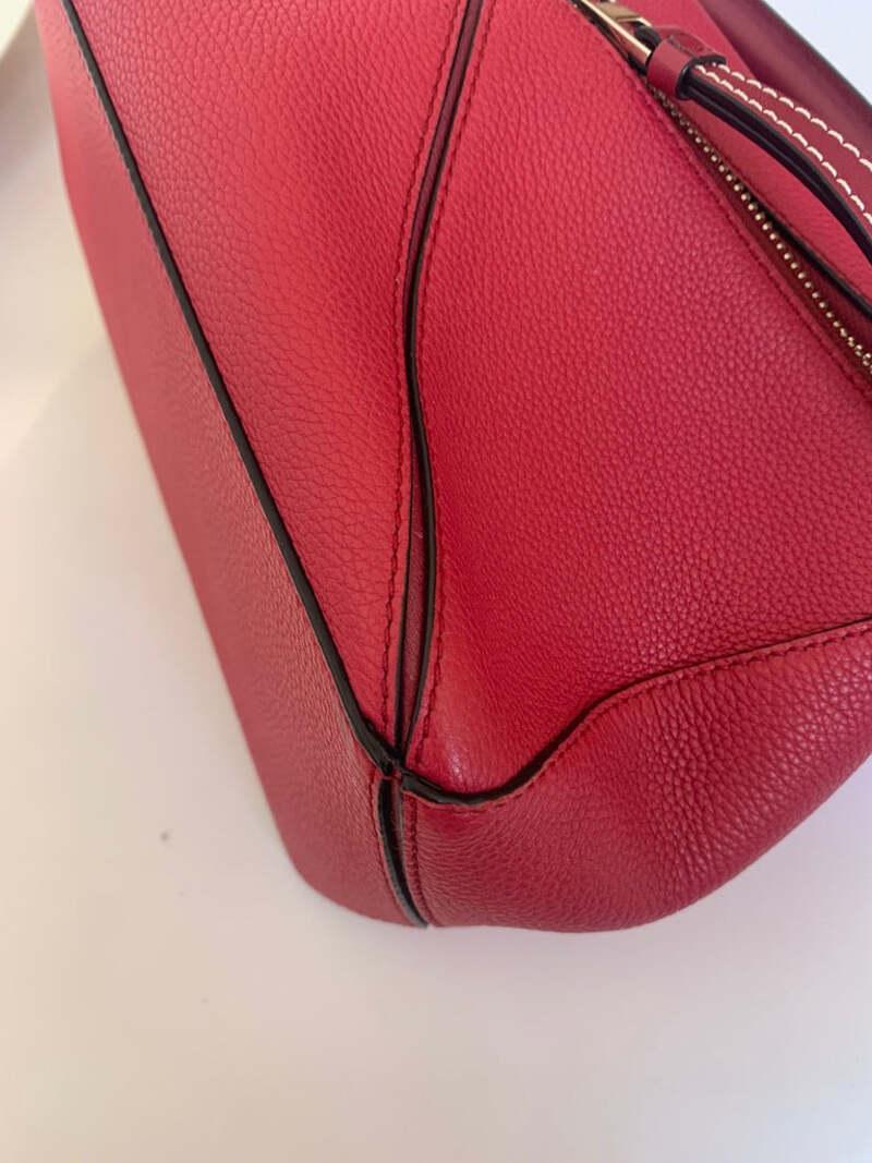 Loewe Puzzle bag small raspberry pink leather 13