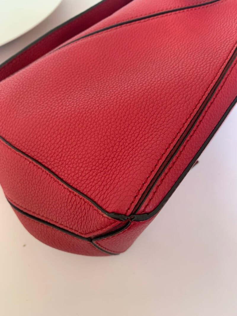 Loewe Puzzle bag small raspberry pink leather 14