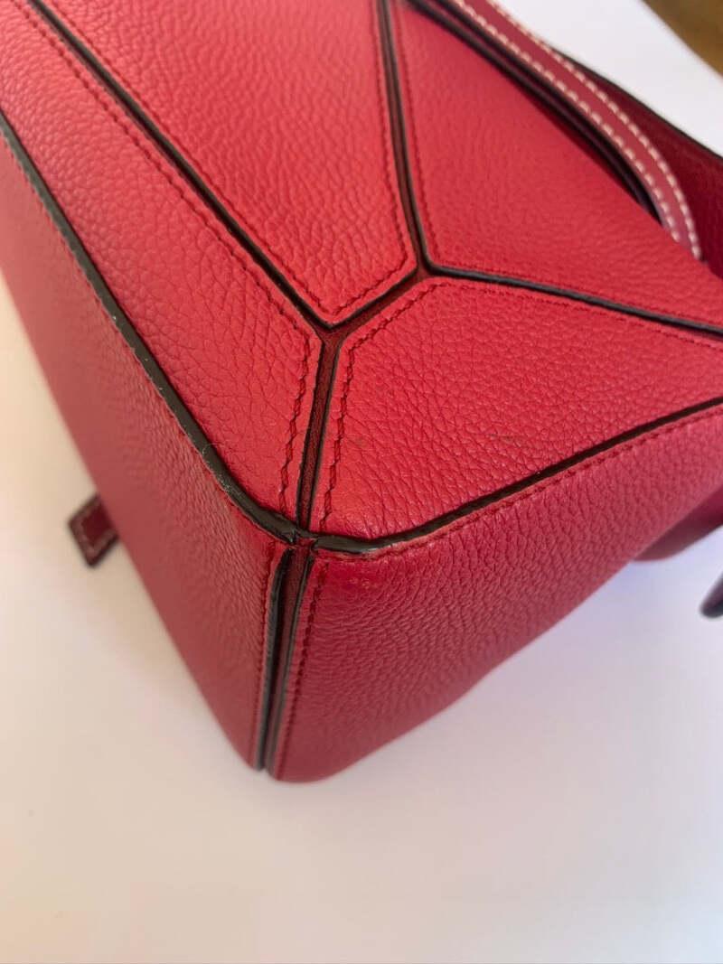 Loewe Puzzle bag small raspberry pink leather 15