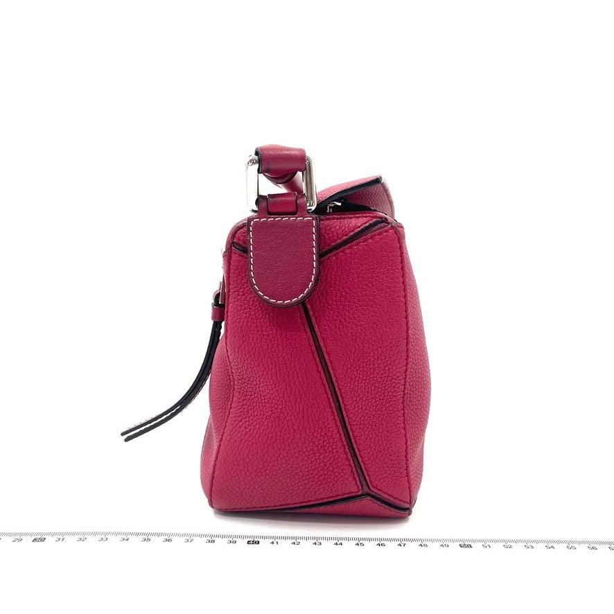 Women's Loewe Puzzle bag small raspberry pink leather