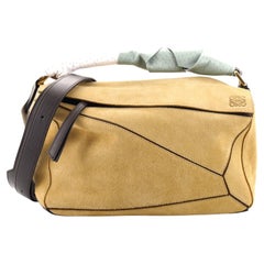 Sac Loewe Puzzle en daim moyen