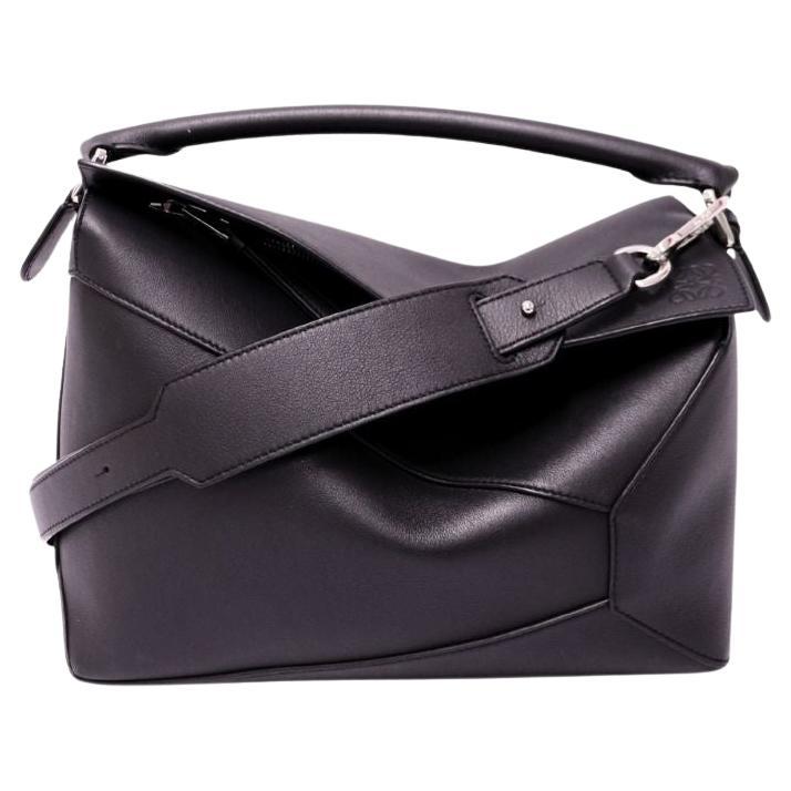 Loewe Puzzle Edge Bag in Black Classic Calfskin Leather