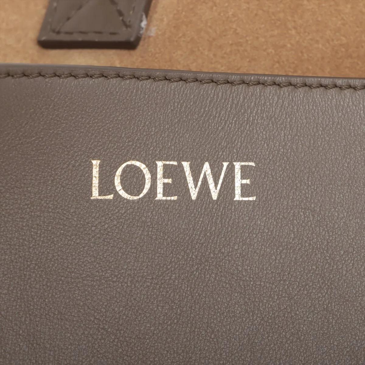 Loewe Puzzle Foldes XXL Borsa in pelle marrone 5