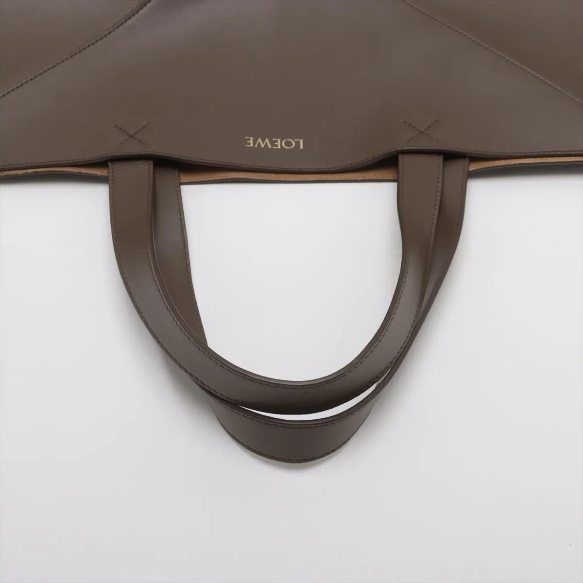 Loewe Puzzle Foldes XXL Borsa in pelle marrone 1