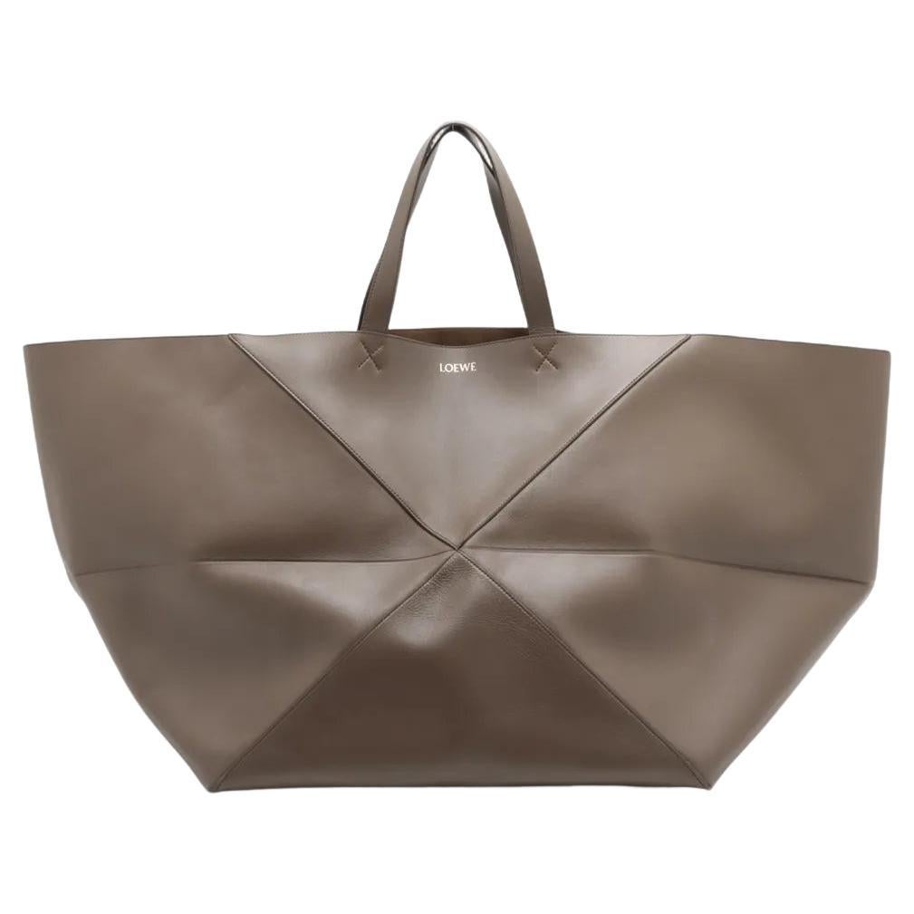 Loewe Puzzle Foldes XXL Borsa in pelle marrone