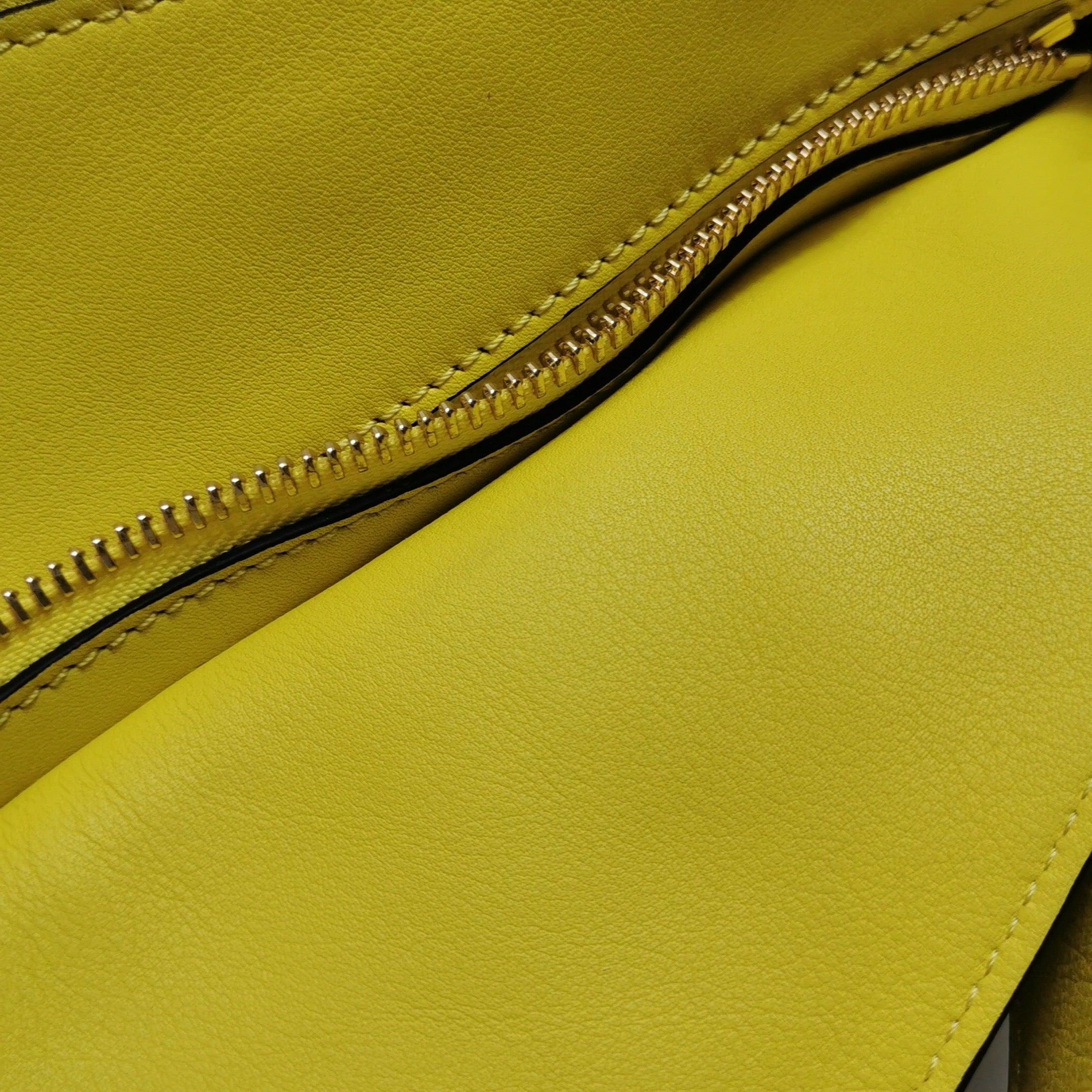 Loewe Puzzle Hobo Yellow Leather Shoulder Bag 6