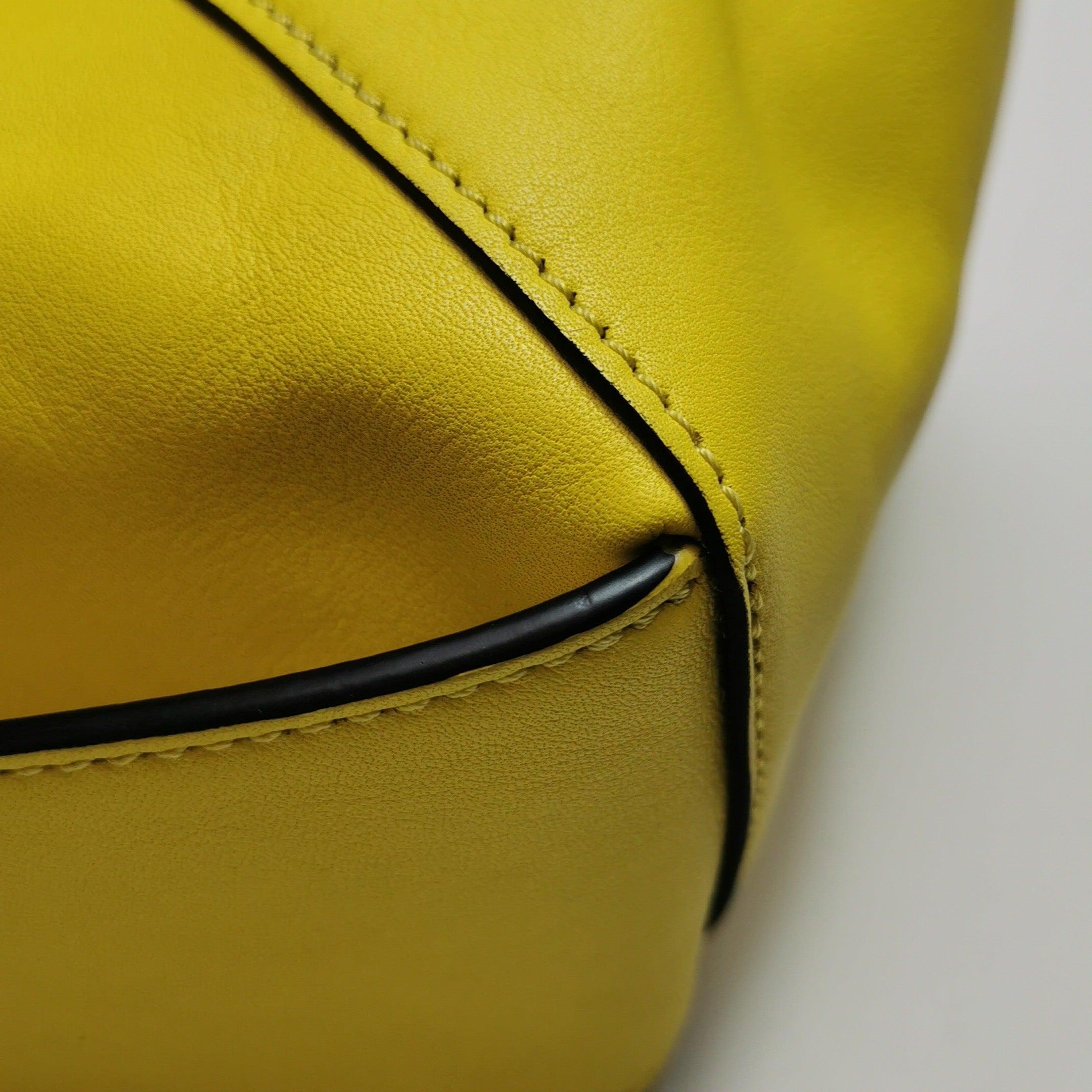 Loewe Puzzle Hobo Yellow Leather Shoulder Bag 9