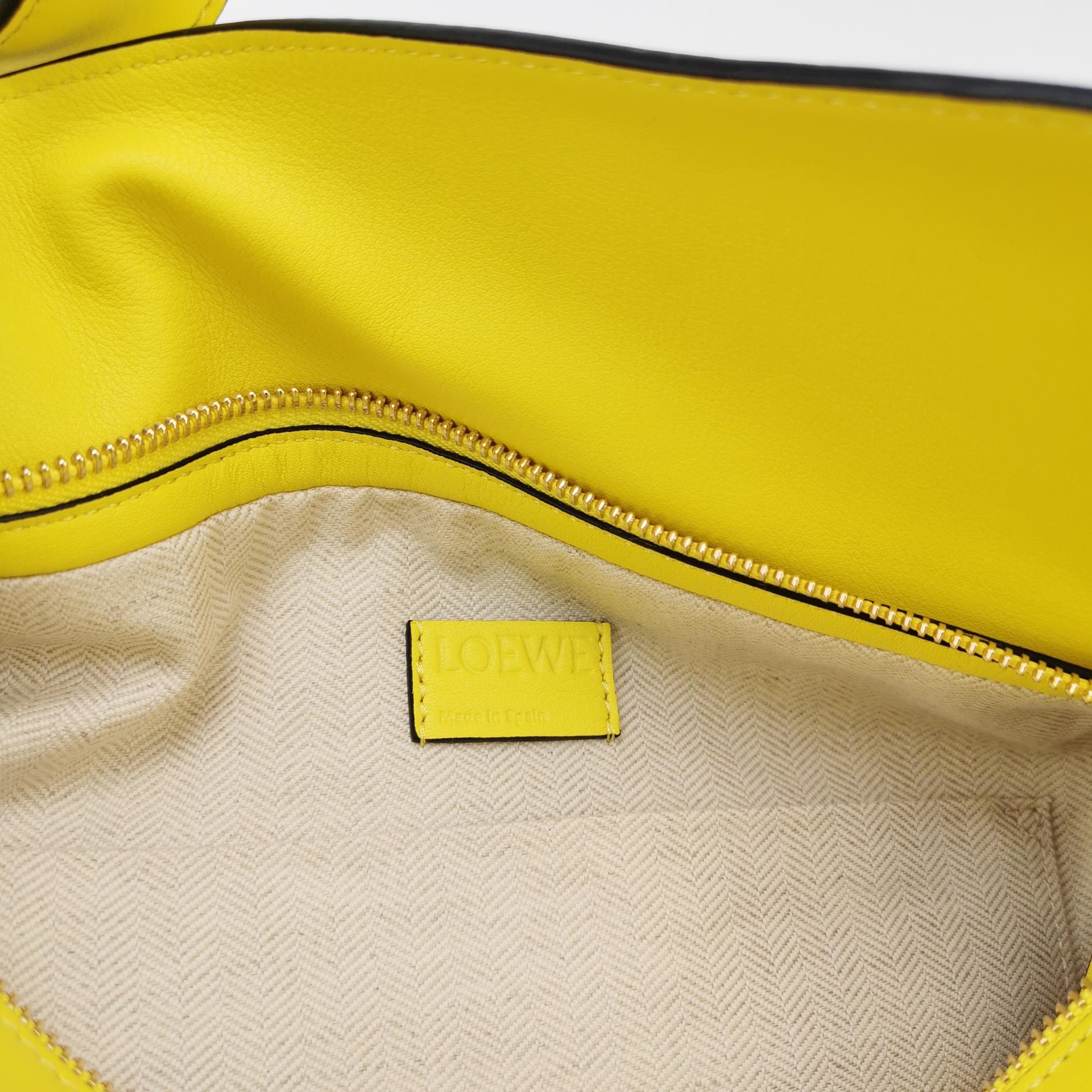 Loewe Puzzle Hobo Yellow Leather Shoulder Bag 2