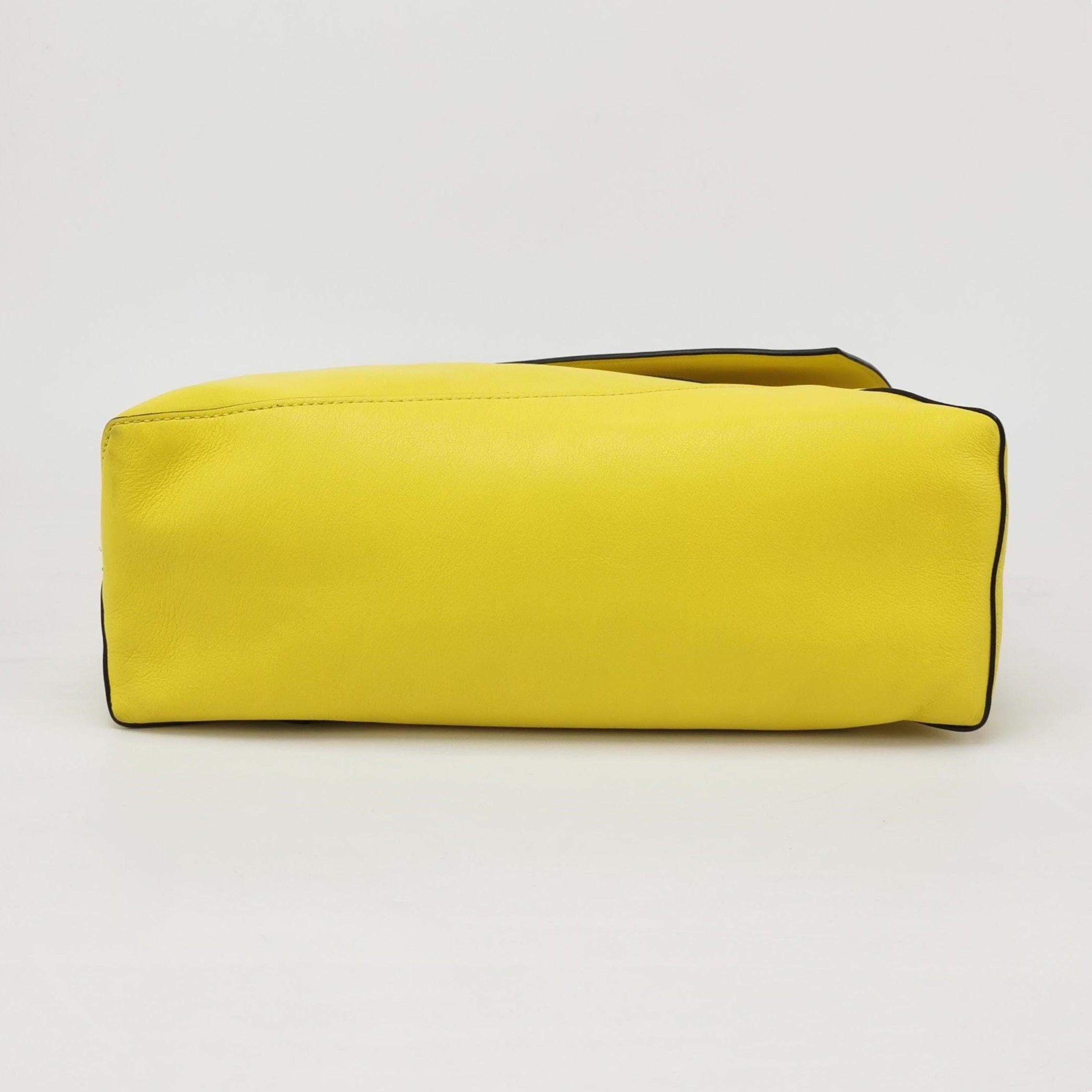 Loewe Puzzle Hobo Yellow Leather Shoulder Bag 4