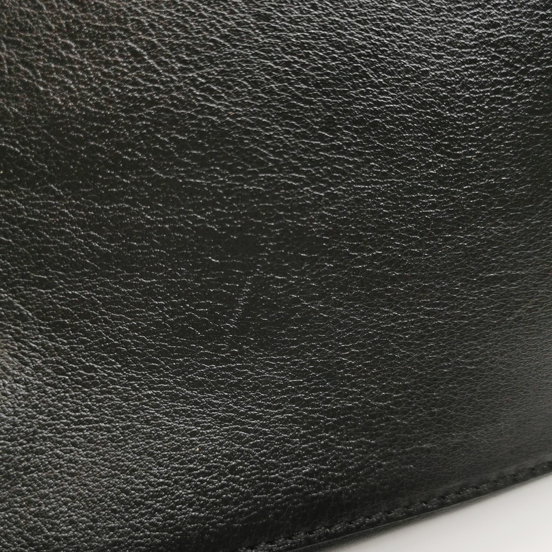 Loewe Puzzle Large Black Smooth Leather White Logo in vendita 10