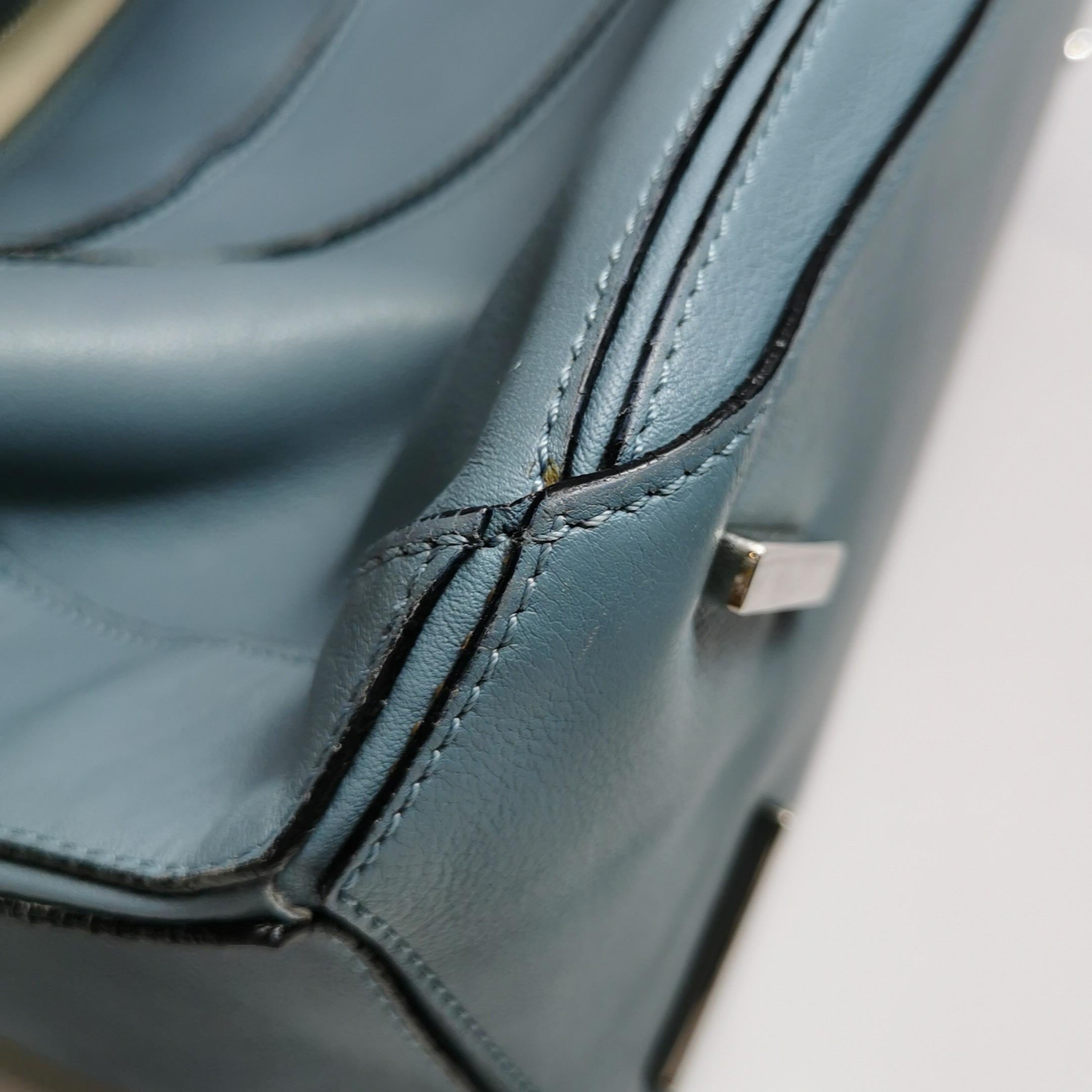 Loewe Puzzle Medium Ash blue Calfskin Leather Crossbody Bag For Sale 5