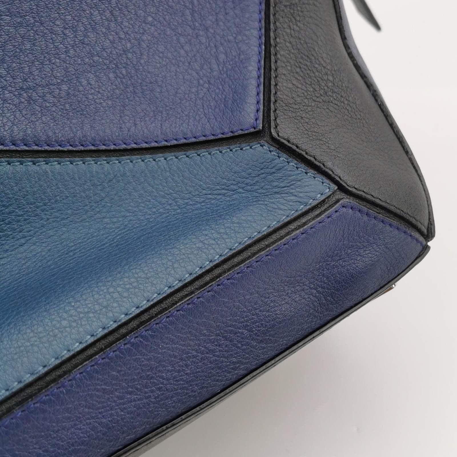 Loewe Puzzle Medium Multicolor Navy Calfskin leather bag 5