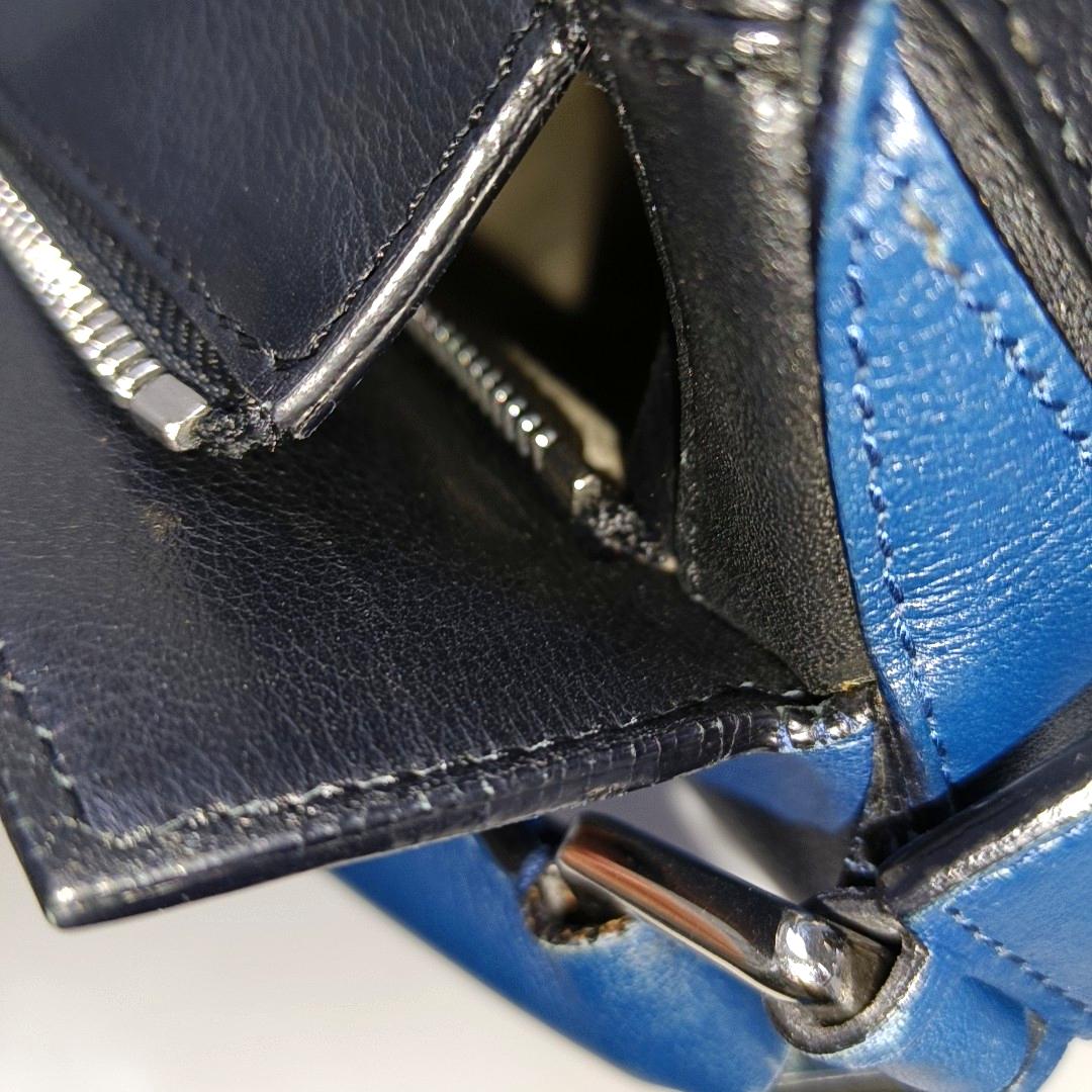 Loewe Puzzle Medium Multicolor Navy Calfskin leather bag 9