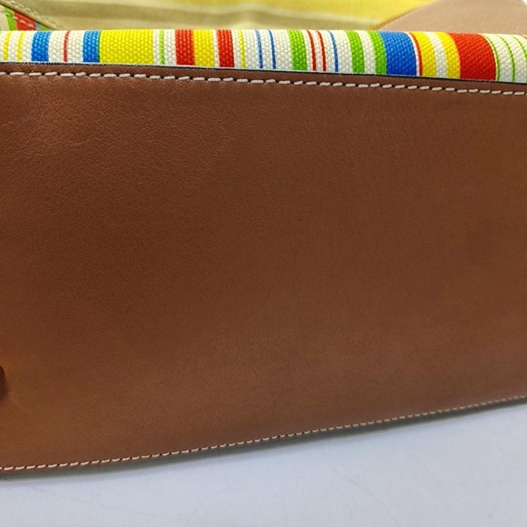 Loewe Puzzle Medium Multicolor Striped Canvas Leather Crossbody Bag en vente 10