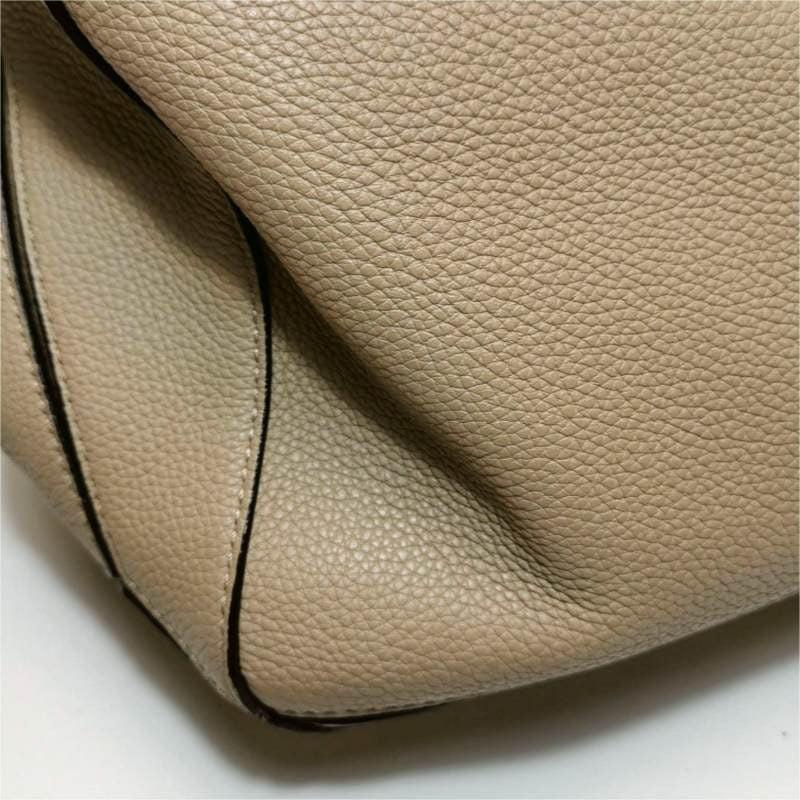 Loewe Puzzle Medium Sand Beige Calfskin Leather Bag Brown Strap For Sale 7