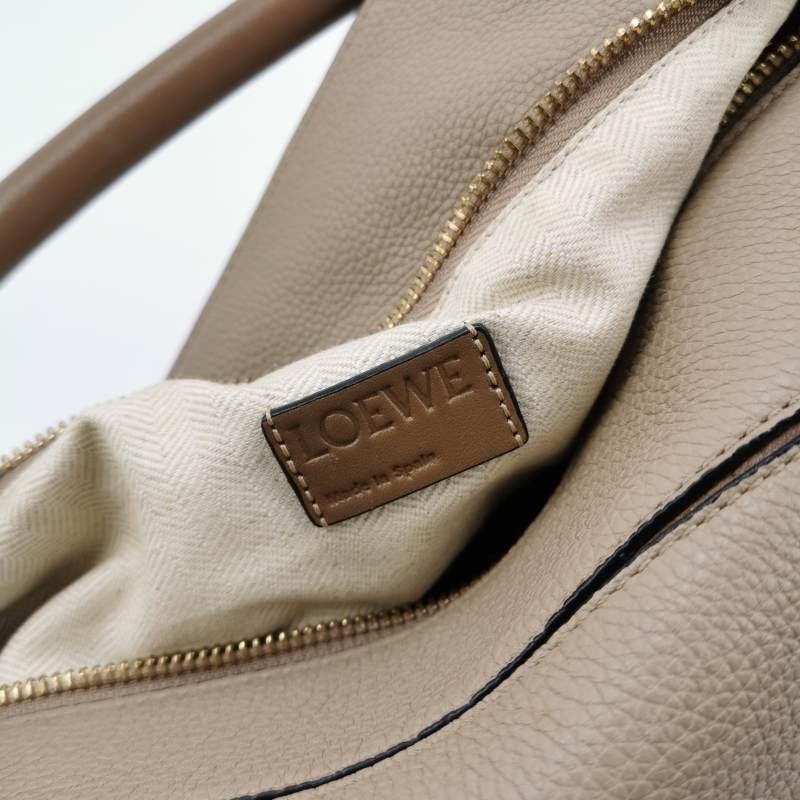 Loewe Puzzle Medium Sand Beige Calfskin Leather Bag Brown Strap For Sale 5