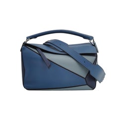 Loewe Puzzle Medium Tricolor Navy Sac en cuir