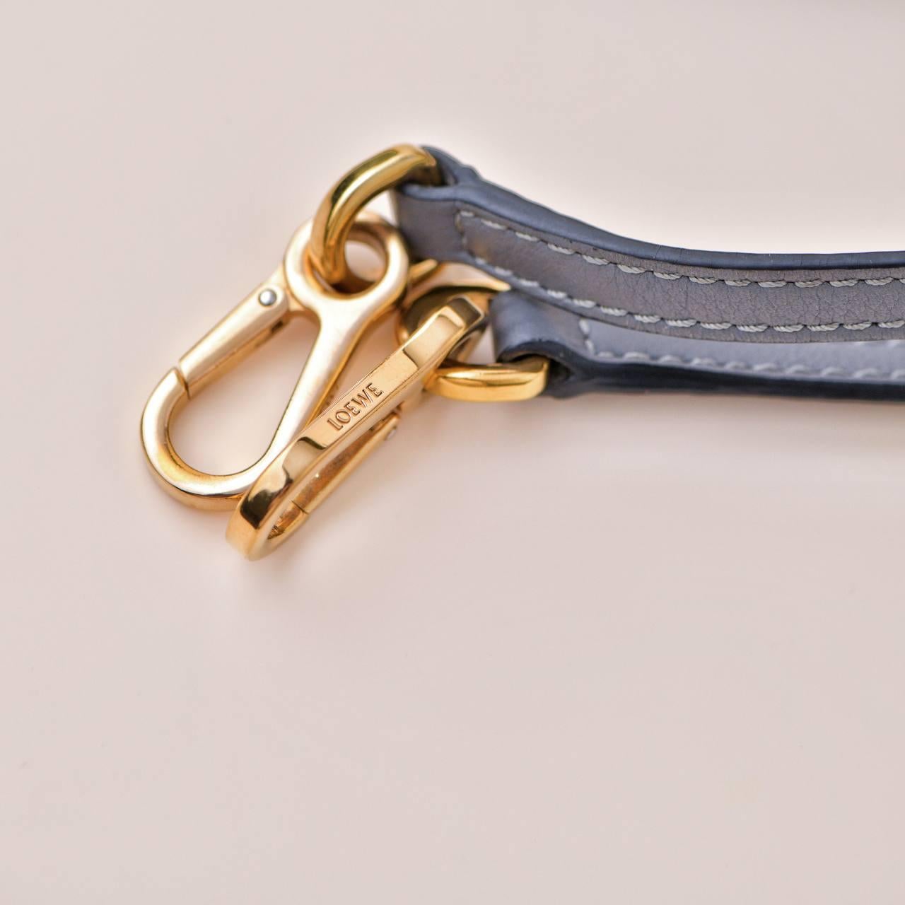 Loewe Puzzle Mini Asphalt Grey Nude Green Leather Shoulder Crossbody Bag For Sale 8