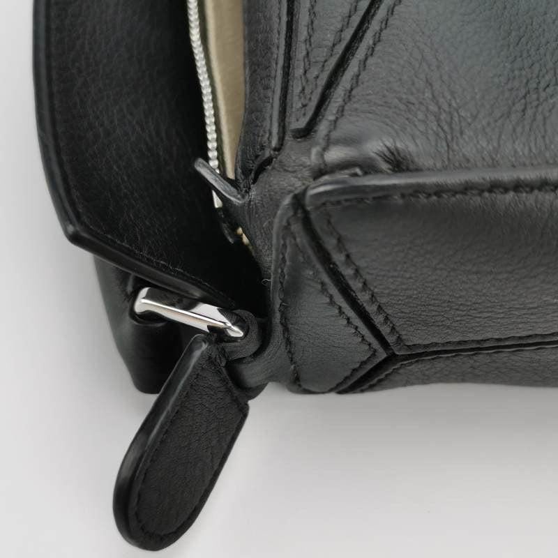Loewe Puzzle Mini Black Calfskin Leather Crossbody Bag For Sale 7