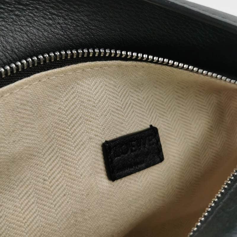 Loewe Puzzle Mini Black Calfskin Leather Crossbody Bag For Sale 8
