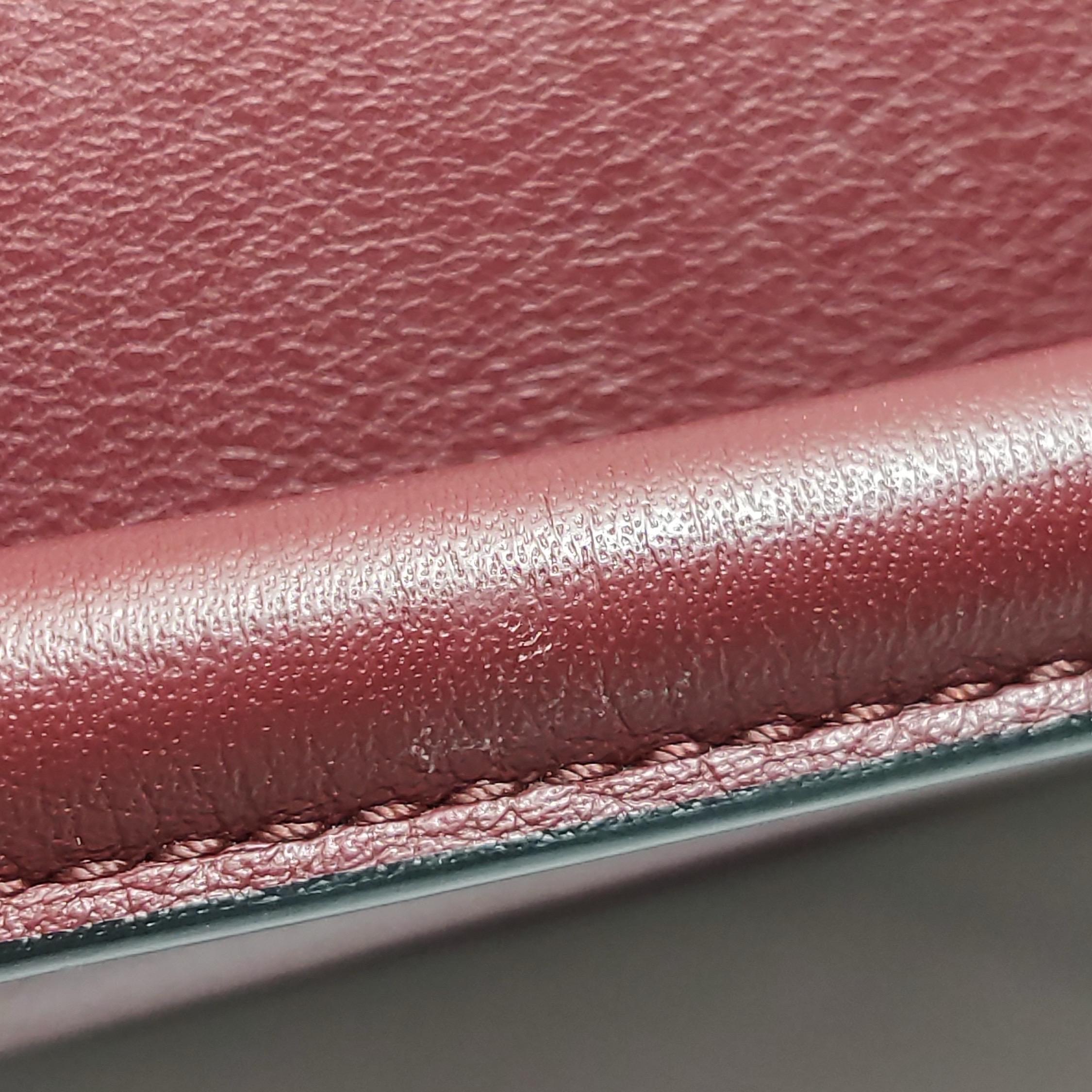 Loewe Puzzle Mini Burgundy Calfskin Leather Crossbody Bag 7