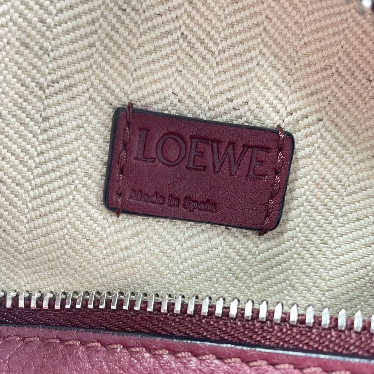 Loewe Puzzle Mini Burgundy Calfskin Leather Crossbody Bag 9