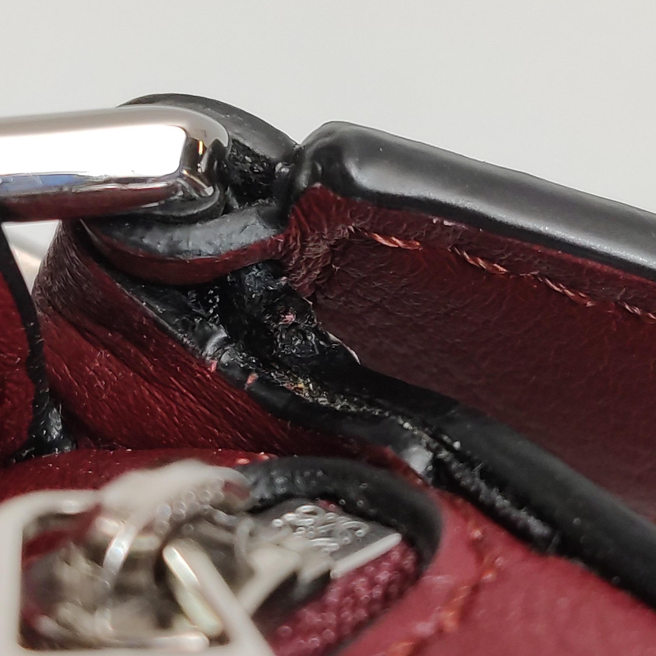 Loewe Puzzle Mini Burgundy Calfskin Leather Crossbody Bag 4