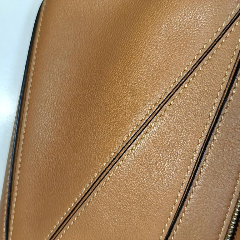 Loewe Puzzle Mini Caramel Tan Calfskin Leather Crossbody Bag For Sale 5