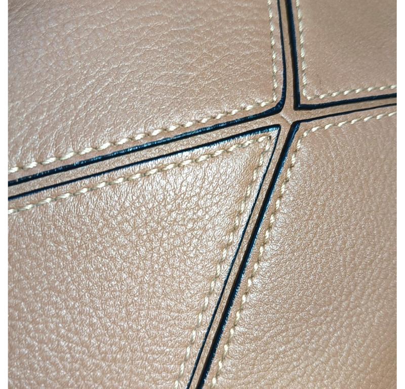 Loewe Puzzle Mini Caramel Tan Calfskin Leather Crossbody Bag For Sale 6