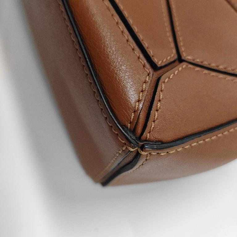 Loewe Puzzle Mini Caramel Tan Calfskin Leather Crossbody Bag For Sale 6