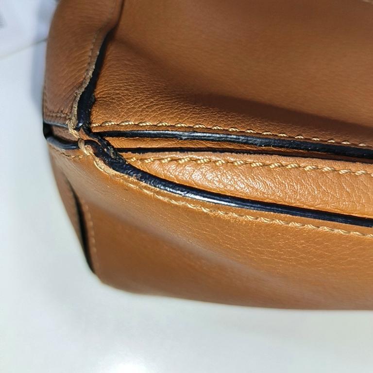Loewe Puzzle Mini Caramel Tan Calfskin Leather Crossbody Bag For Sale 8
