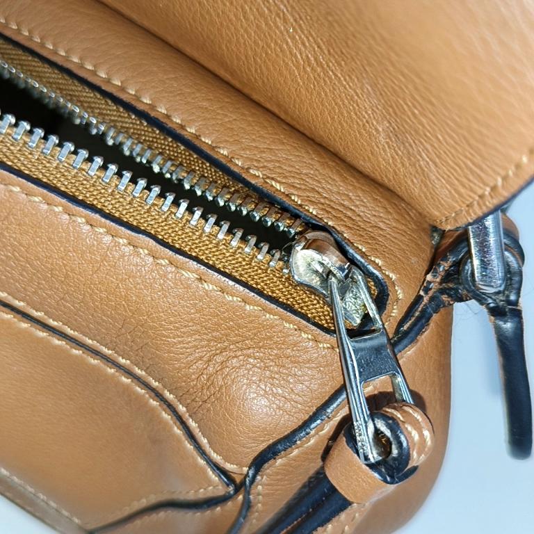Loewe Puzzle Mini Caramel Tan Calfskin Leather Crossbody Bag For Sale 11