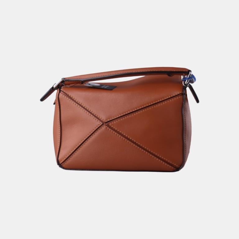 Women's Loewe Puzzle Mini Caramel Tan Calfskin Leather Crossbody Bag For Sale