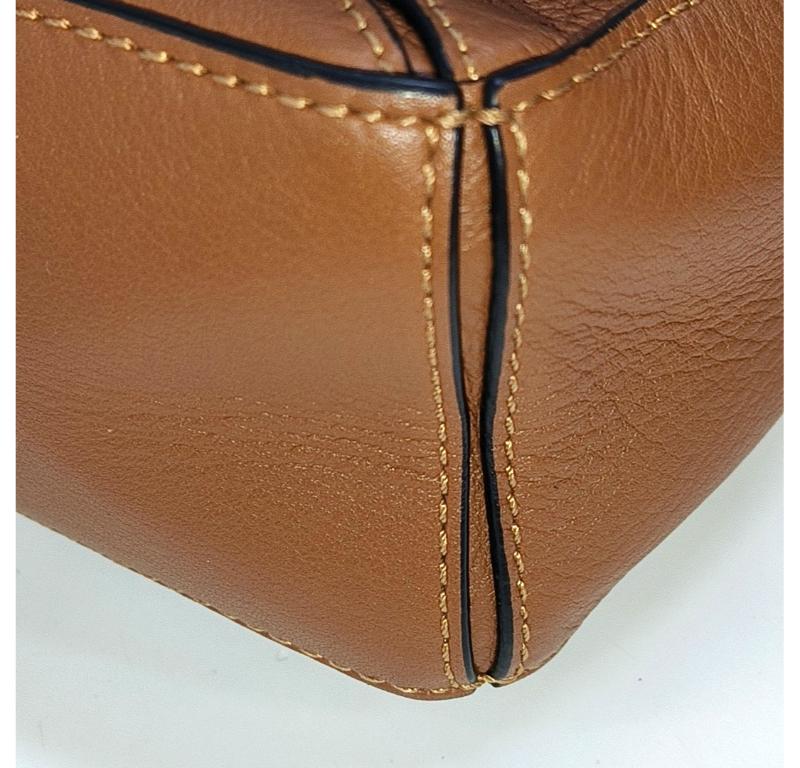Loewe Puzzle Mini Caramel Tan Calfskin Leather Crossbody Bag For Sale 4