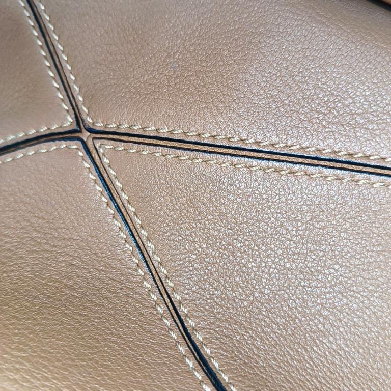 Loewe Puzzle Mini Caramel Tan Calfskin Leather Crossbody Bag For Sale 4